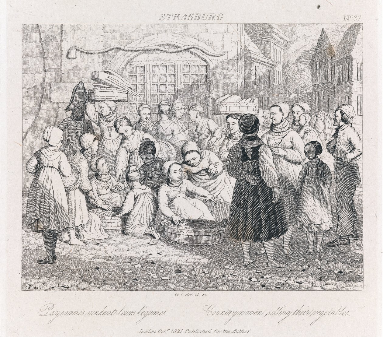 Peasants Selling, Strasburg by George Robert Lewis