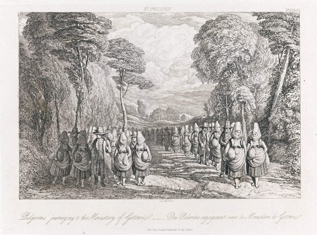St. Polten - Pilgrims, c.1821 by George Robert Lewis