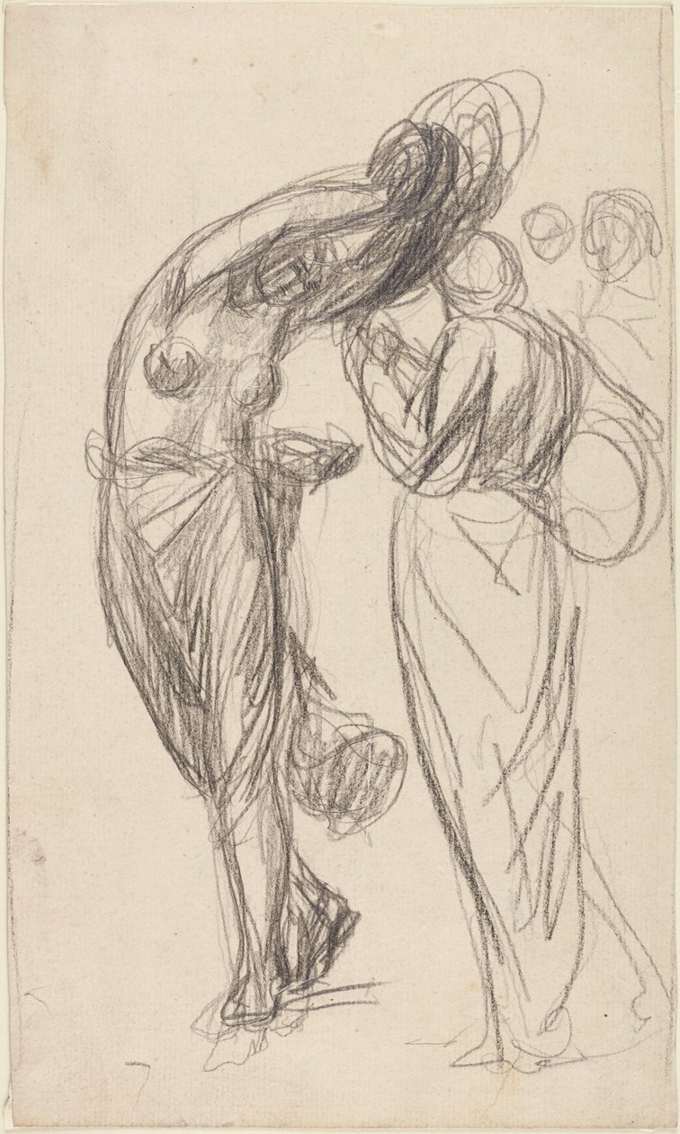 Dancing Tambourine Player and a Banjo Player by George Romney
