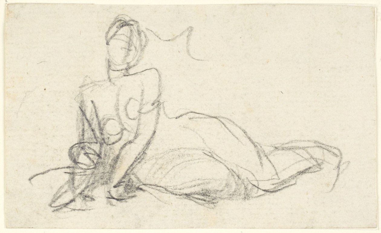 Female Figure Seated on the Ground by George Romney