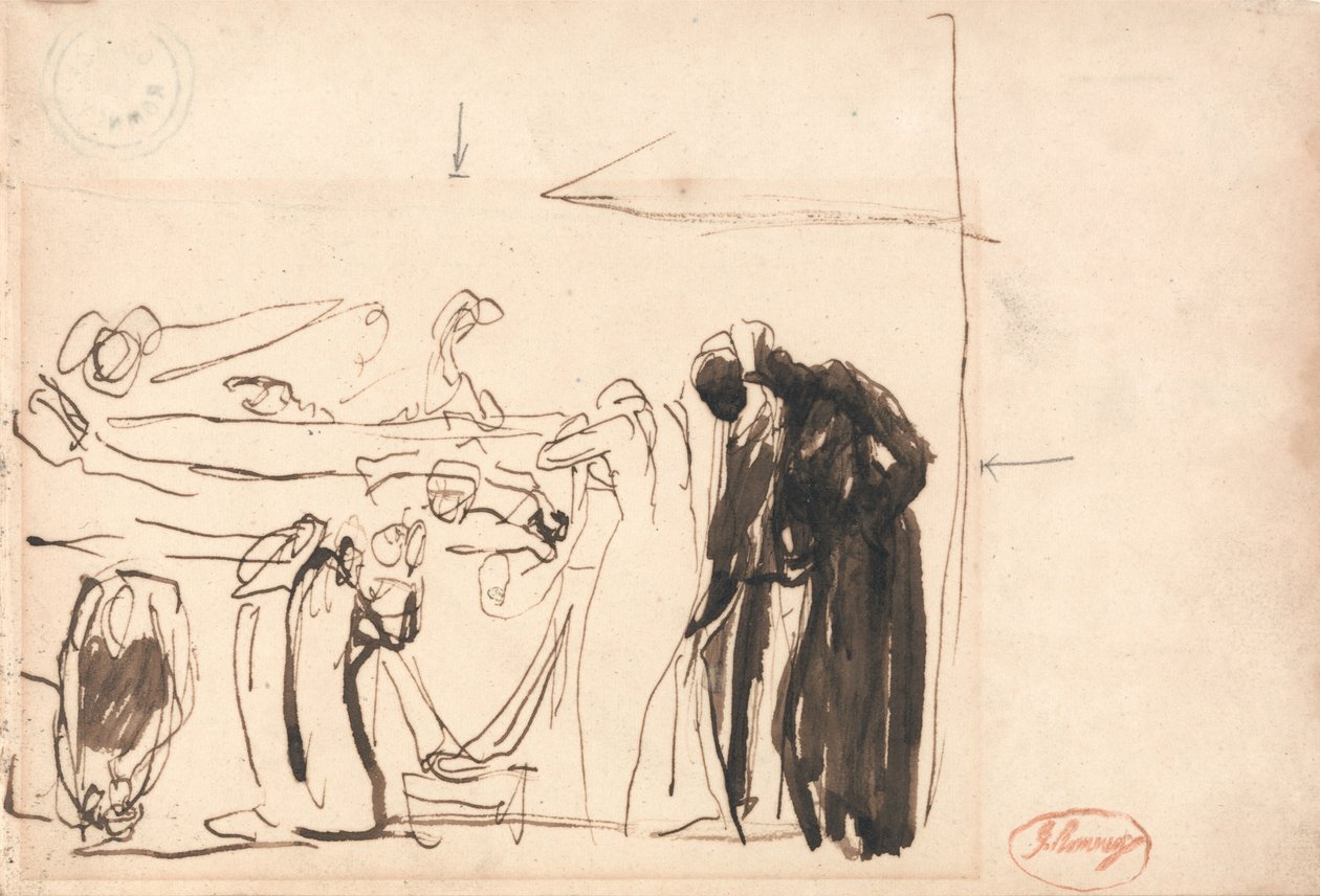 Figures at a Bier by George Romney
