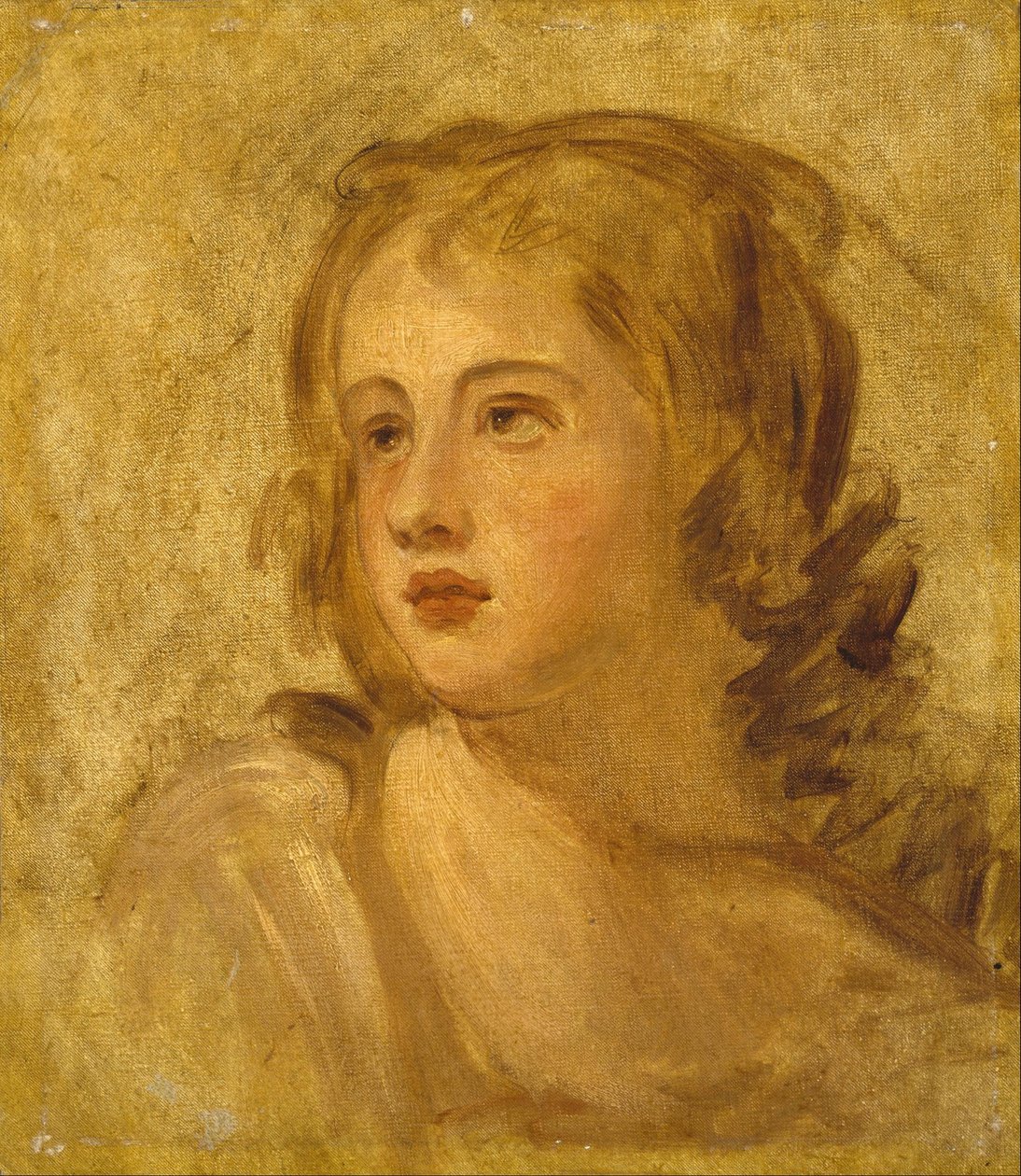 Head of a Woman by George Romney: Premium art reproduction