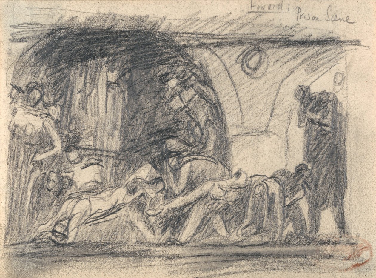 Howard Visiting a Prison by George Romney