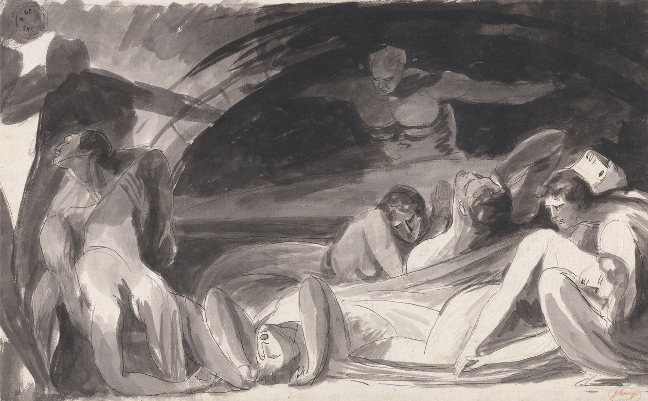 John Howard Visiting a Lazaretto by George Romney