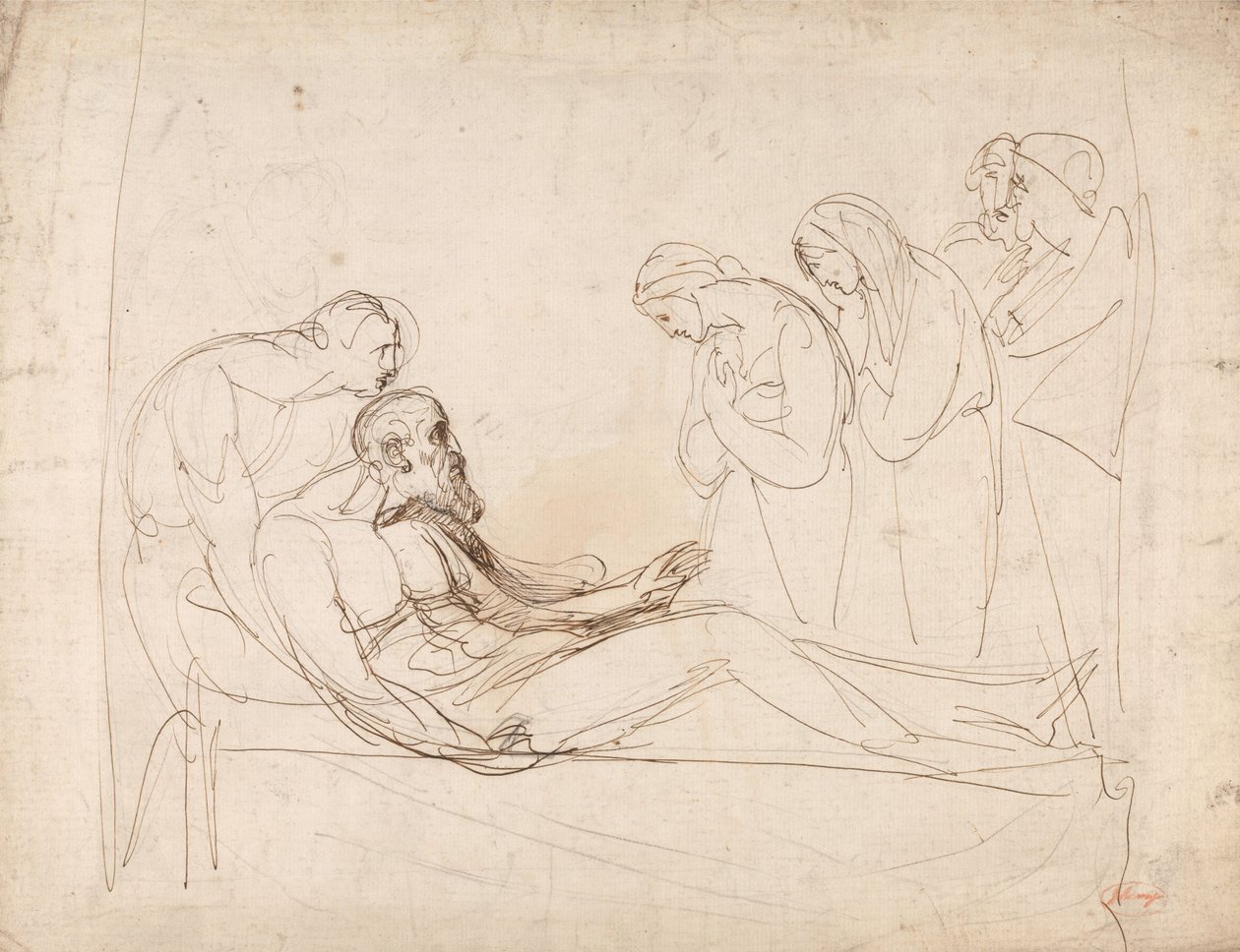 King Lear Awakened by Cordelia by George Romney