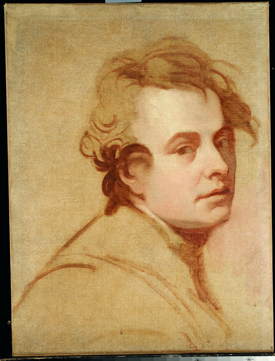 Portrait of the artist, bust length by George Romney