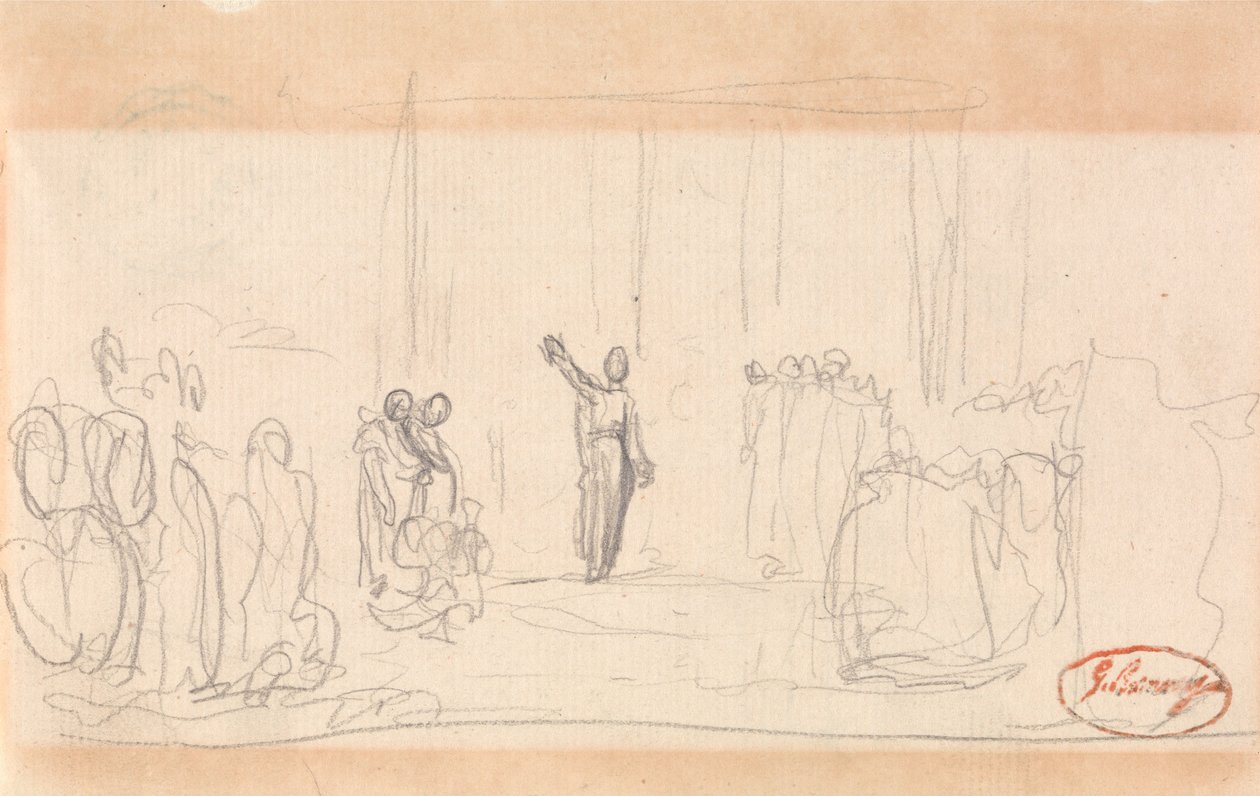 Possibly a Crowd Before a Prophetess by George Romney