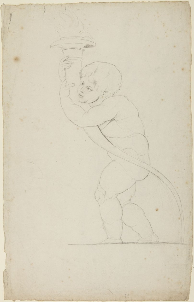 Putto Holding a Torch by George Romney