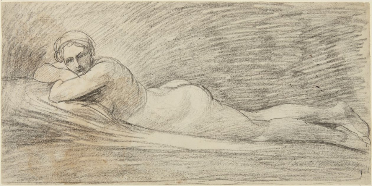 Reclining Female Nude by George Romney