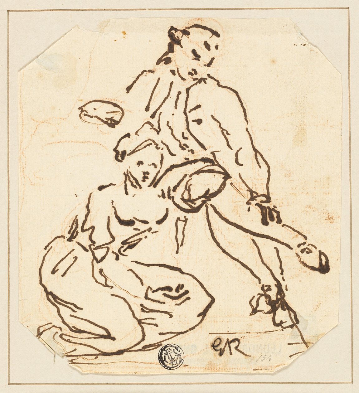 Seated Man and Woman by George Romney