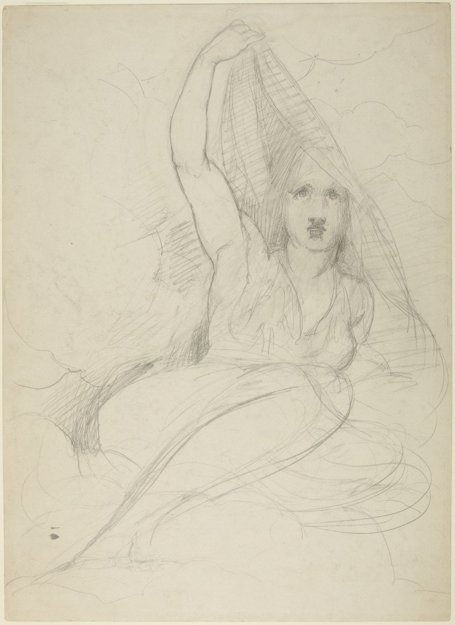 Seated Woman Unveiling Herself by George Romney