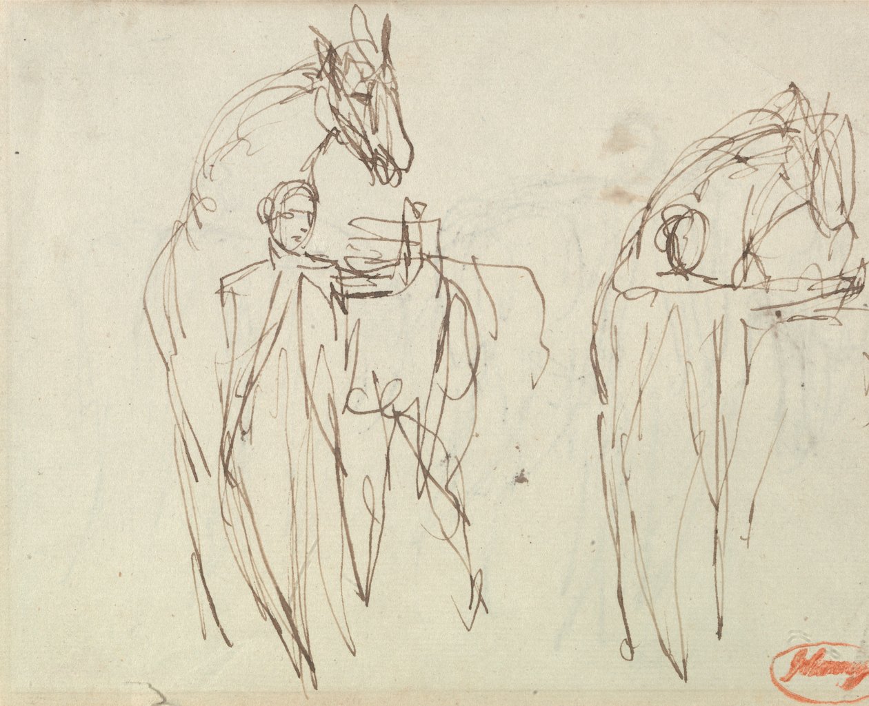 Sketches for a Man with a Horse by George Romney