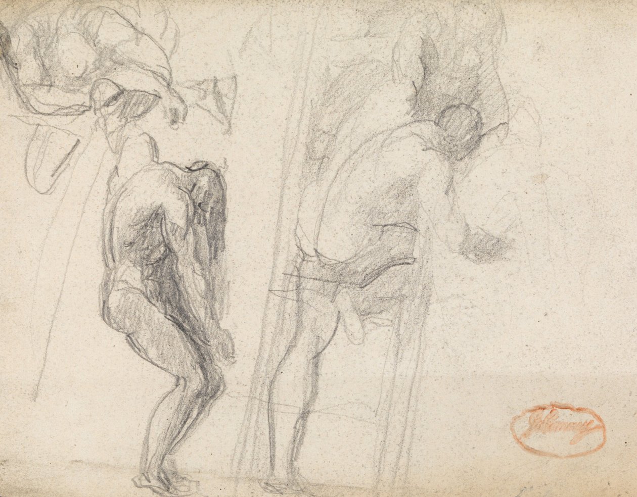 Two Figure Studies by George Romney