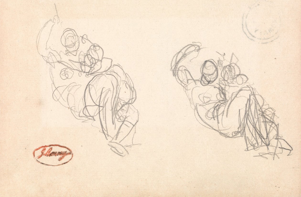 Two Sketches of a Mother and Child by George Romney