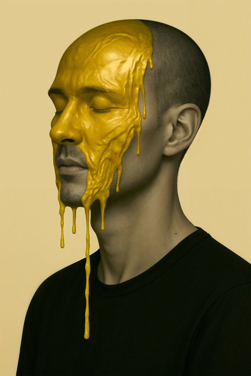 Golden Static, 2025 by George Rosaly