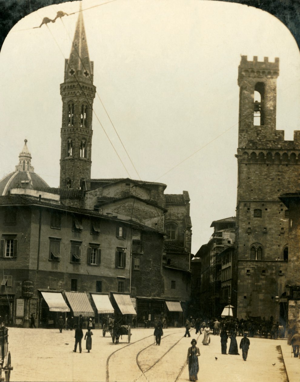Piazza San Firenze, Florence, Italy, c. 1909 by George Rose