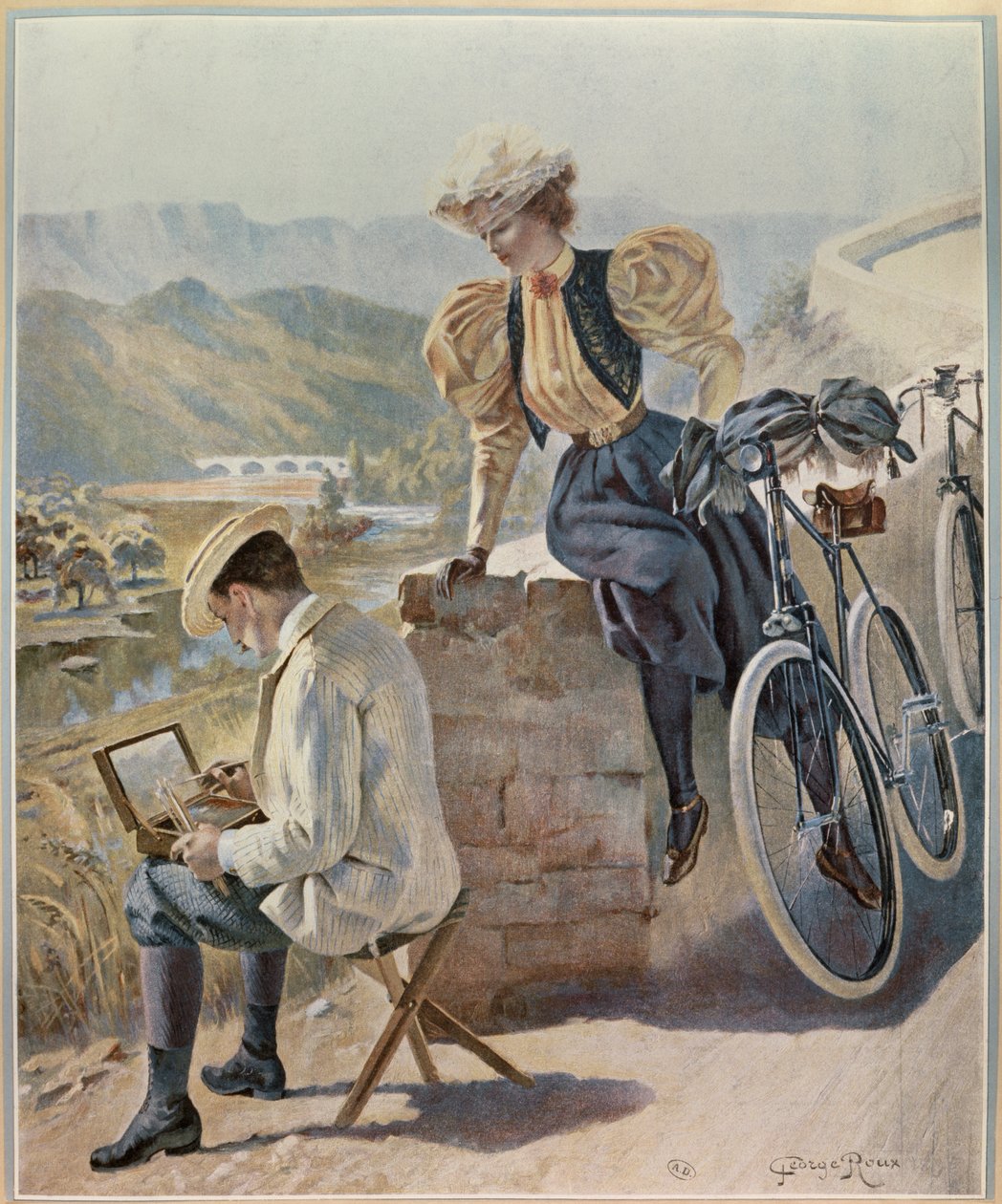 Couple in the South of France, 20th century by George Roux