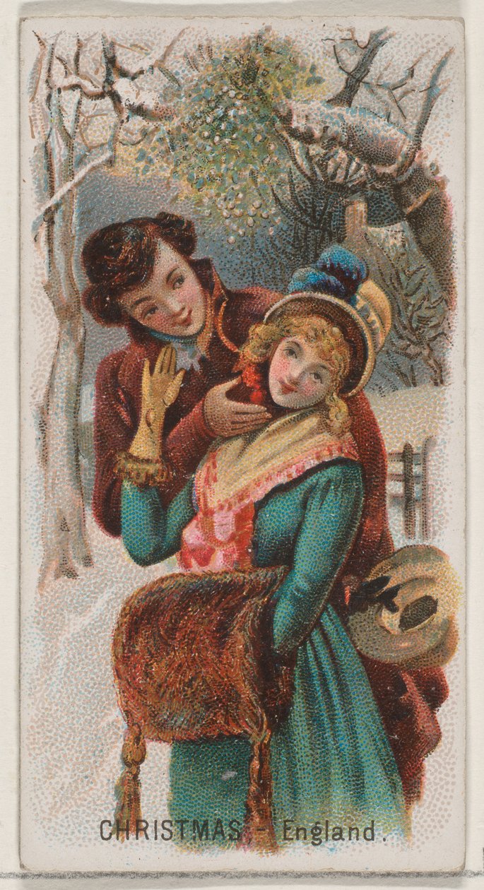 Christmas, England, from the Holidays series N80 for Duke brand cigarettes by George S. Harris and Sons