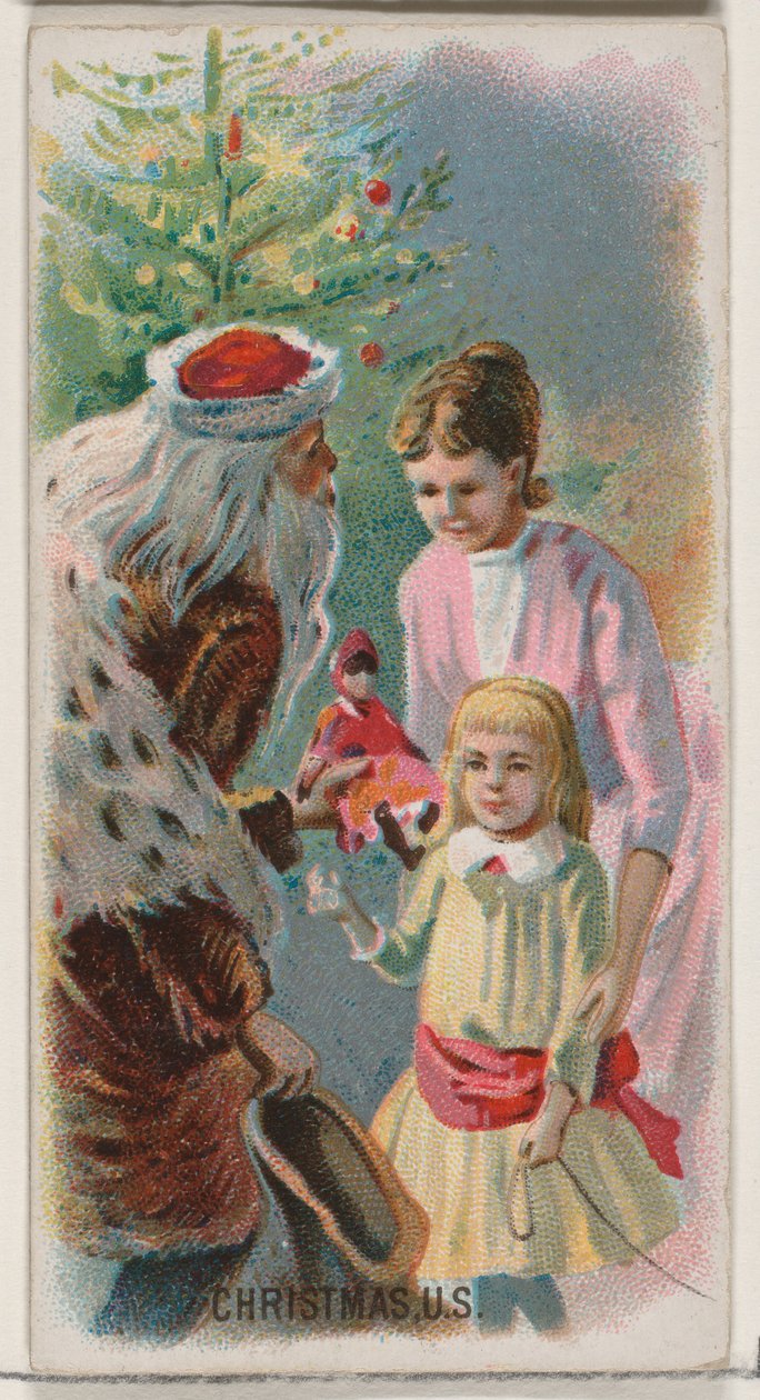 Christmas, United States, from the Holidays series N80 for Duke brand cigarettes, 1890 by George S. Harris and Sons