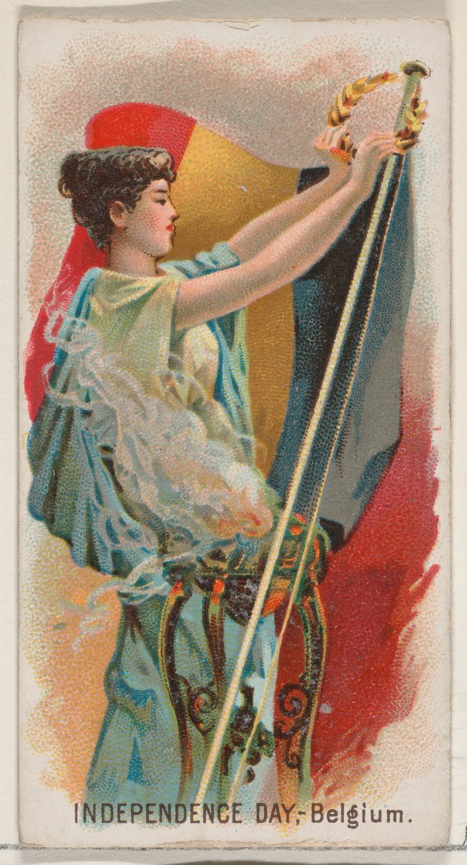 Independence Day, Belgium, Austria, from the Holidays series N80 for Duke brand cigarettes by George S. Harris and Sons