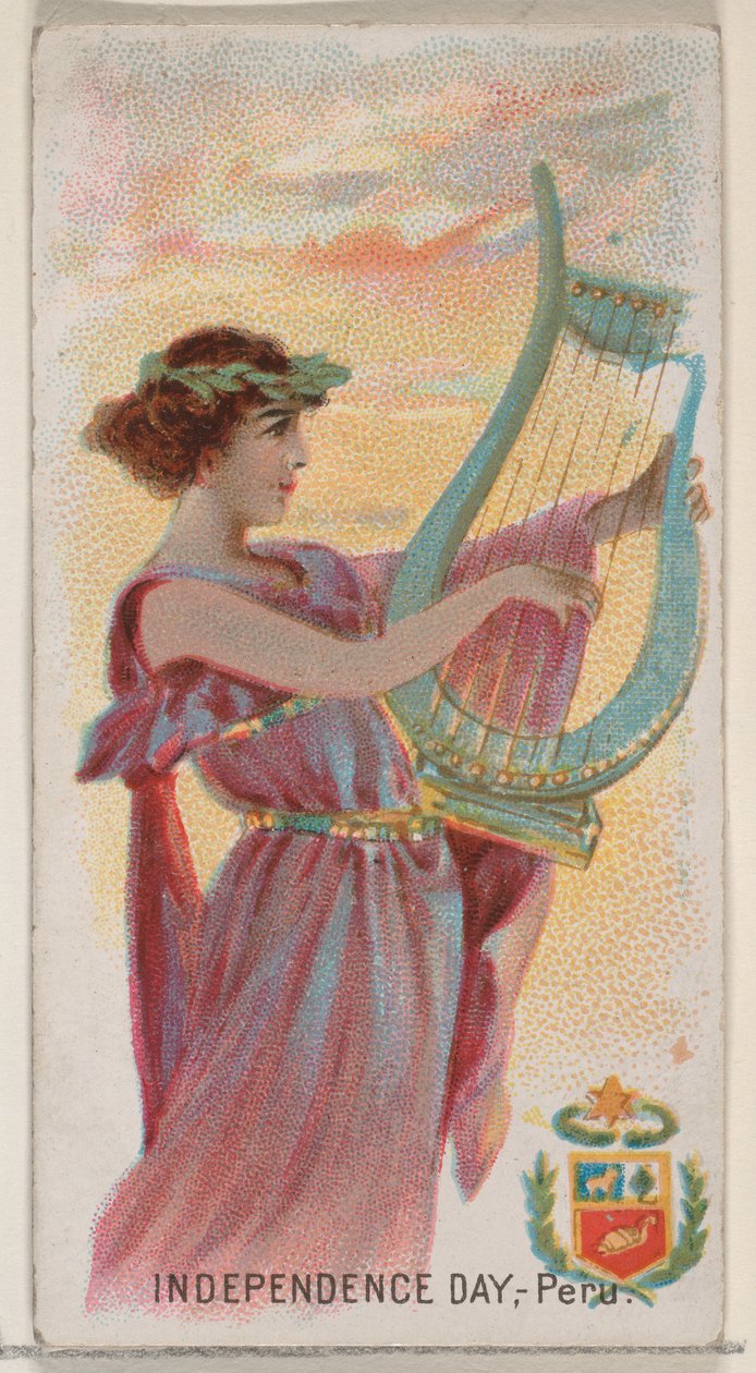 Independence Day, Peru, from the Holidays series N80 for Duke brand cigarettes by George S. Harris and Sons