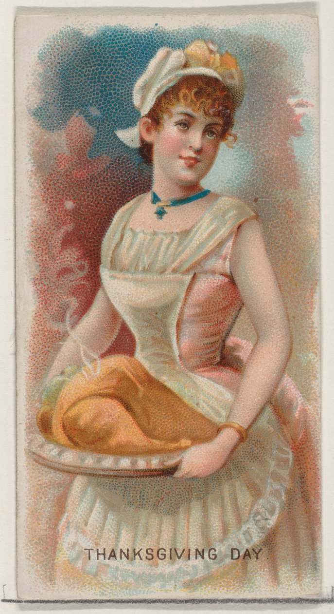 Thanksgiving Day, United States, from the Holidays series N80 for Duke brand cigarettes, 1890 by George S. Harris and Sons