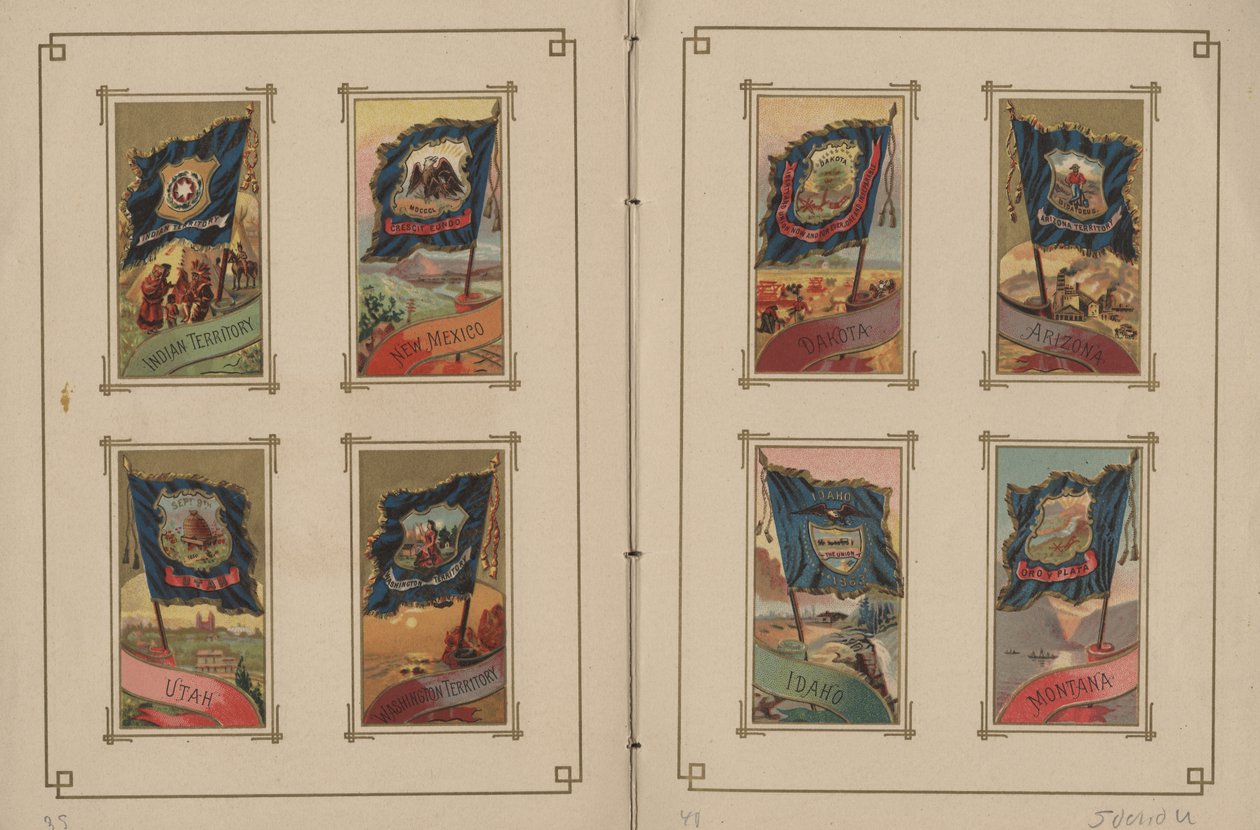 Flags of All Nations and the United States of America - Pages 39 and 40, 1887 by George S. and Sons Harris