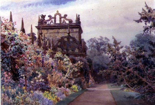 The Forecourt, Hardwick Hall, Derbyshire by George Samuel Elgood