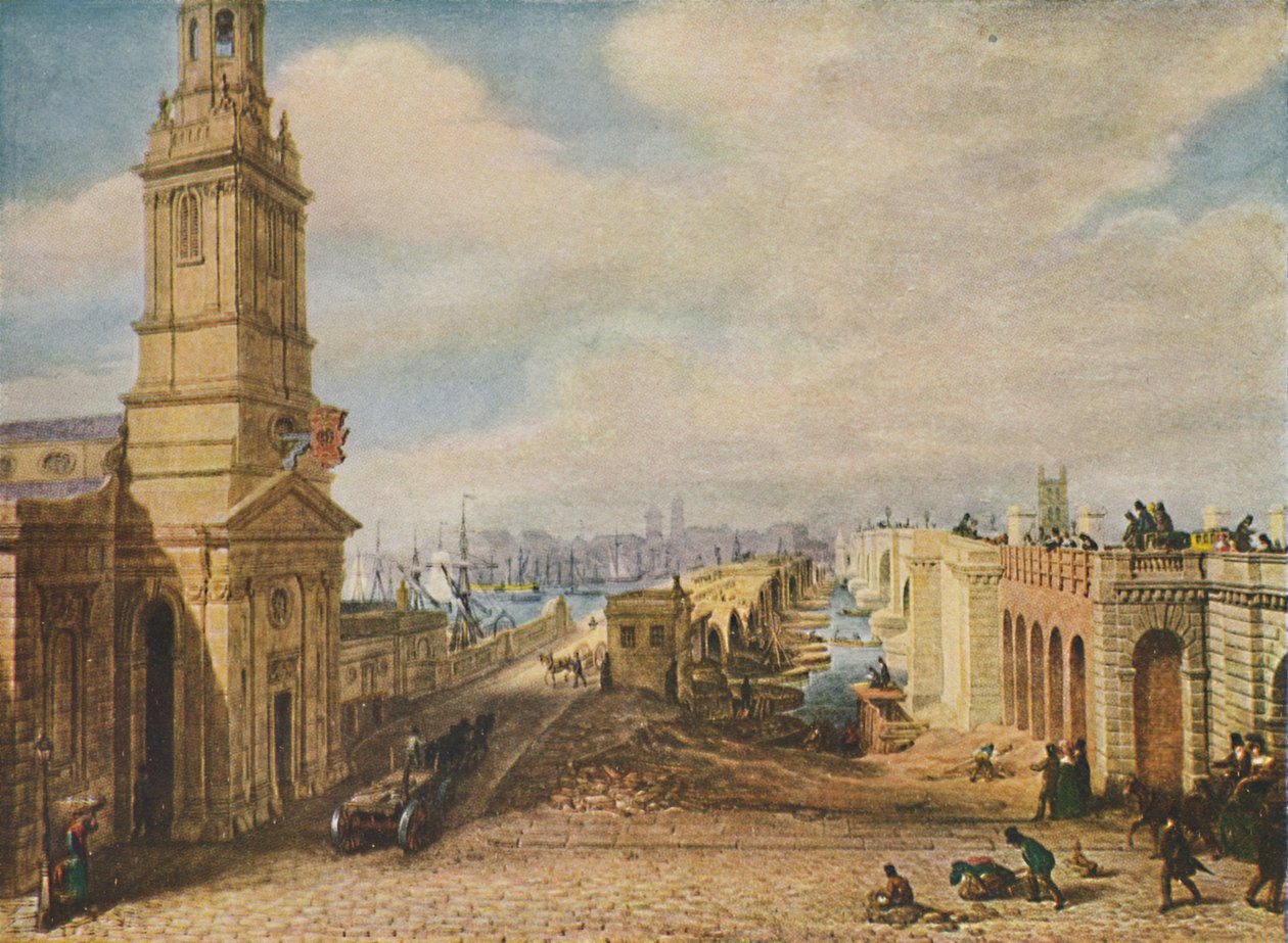 London Bridges Old and New by George Scharf