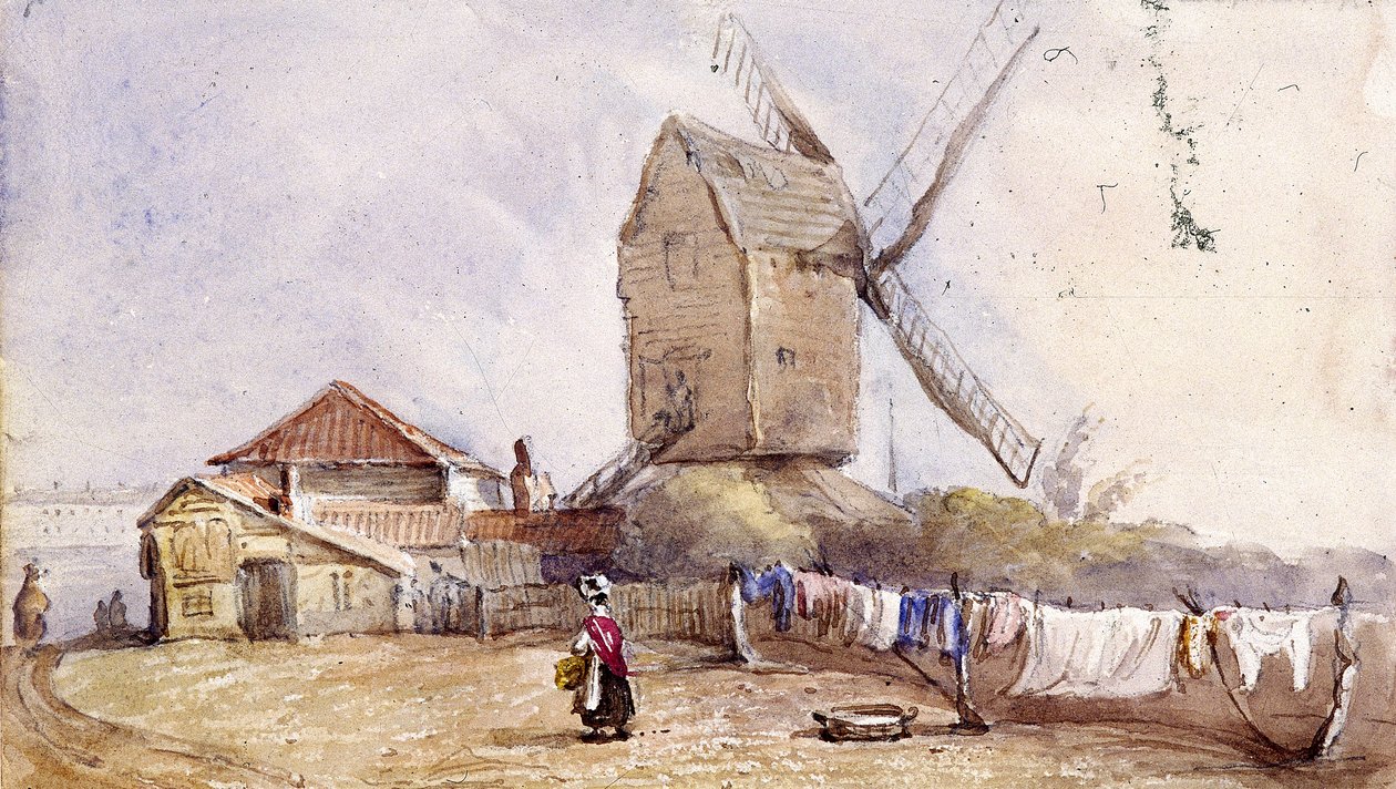 A Windmill on Blackheath, Greenwich, London by George Shepheard