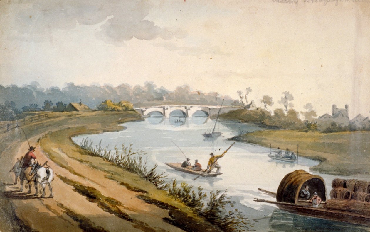 River Thames Near Chertsey, Surrey, c. 1820 by George Shepheard