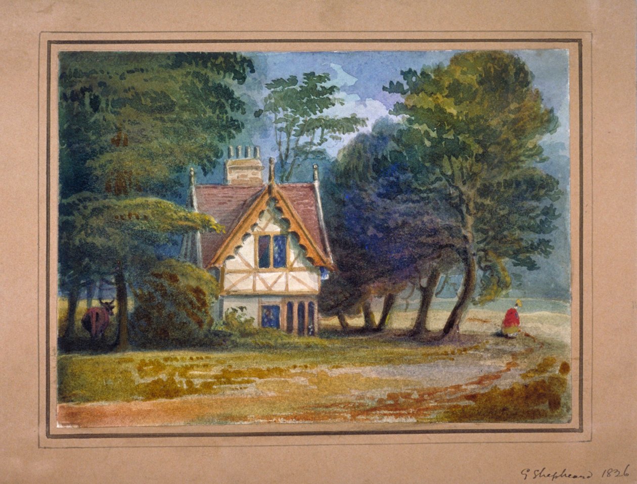 View of the Lodge in Hyde Park, London, 1826 by George Shepheard