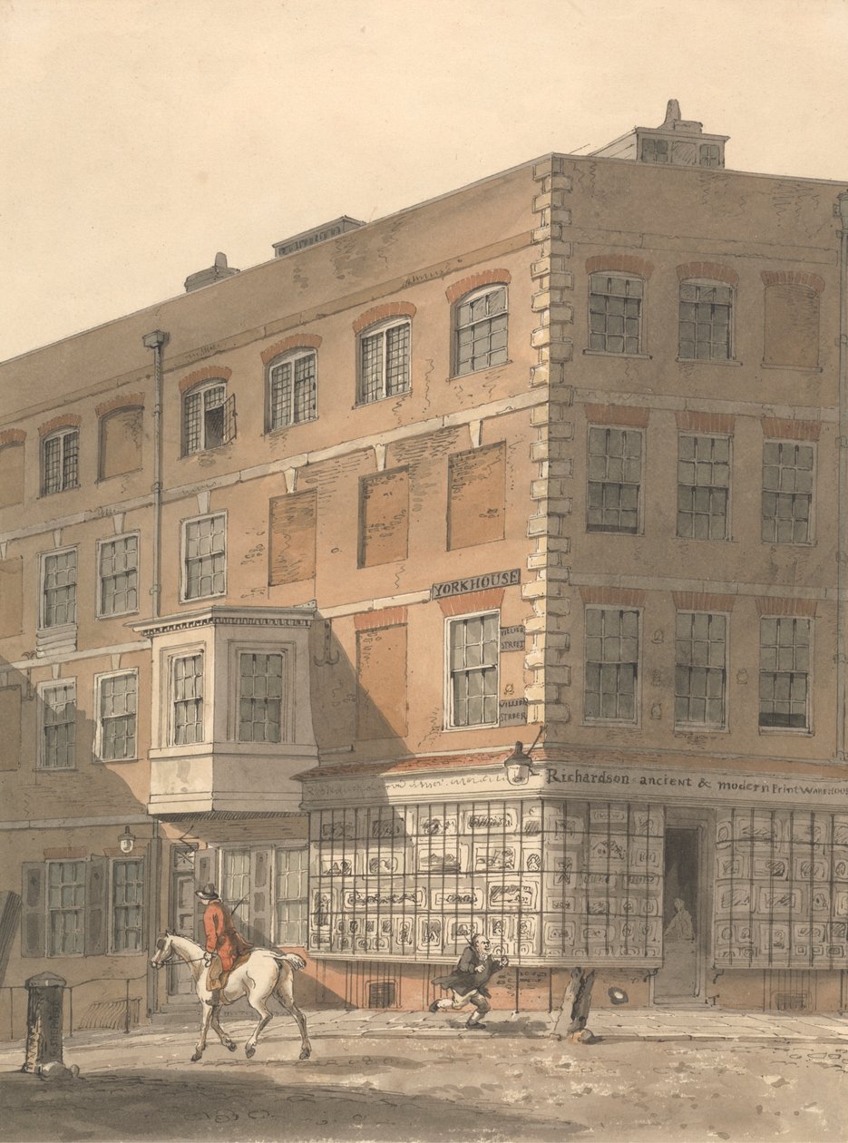 York House, the corner of Villiers Street and the Strand, with Richardson