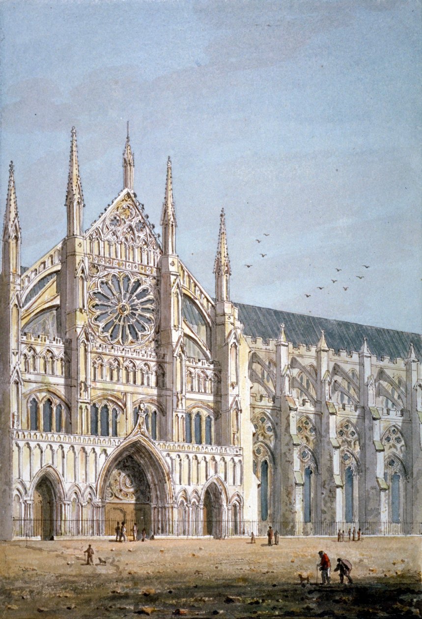 North Door of Westminster Abbey, London by George Shepherd