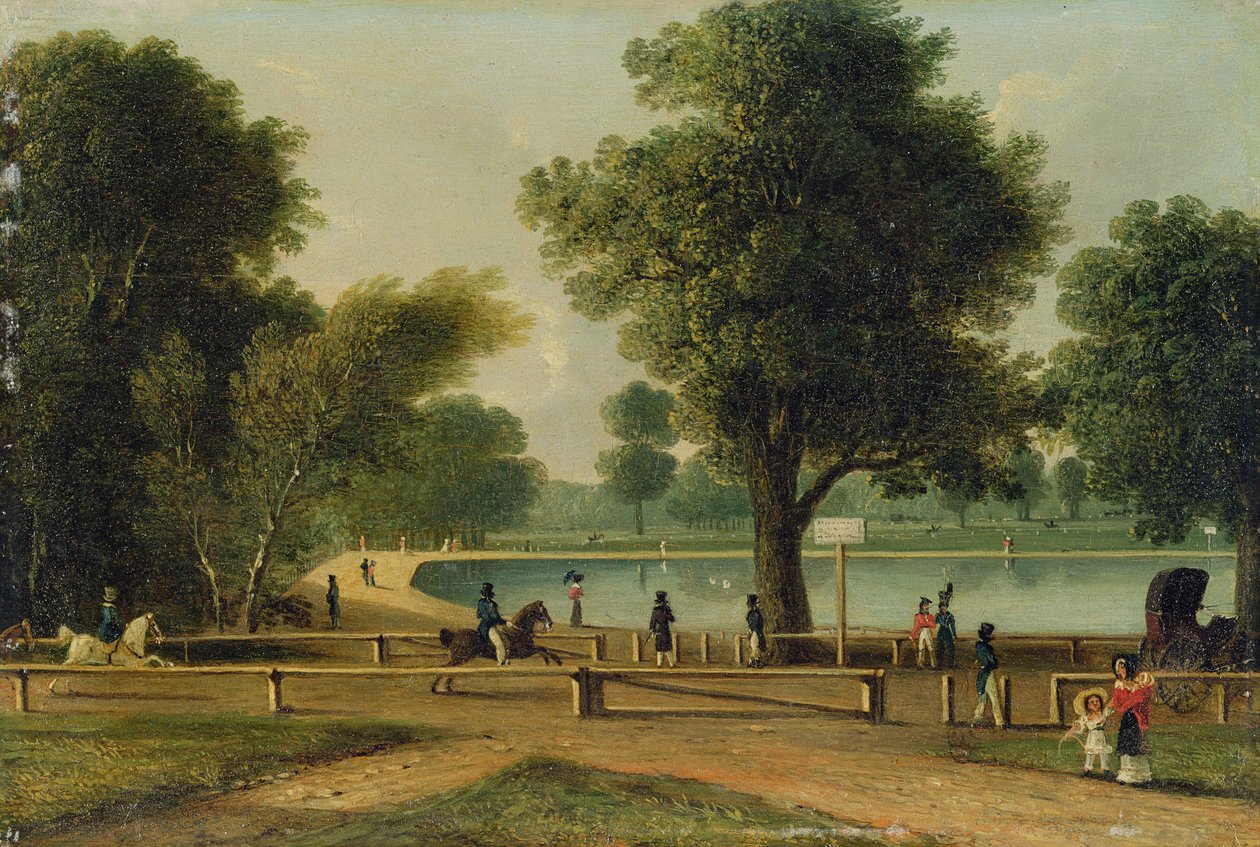 The Serpentine, Hyde Park by George Sidney (attr. to) Shepherd