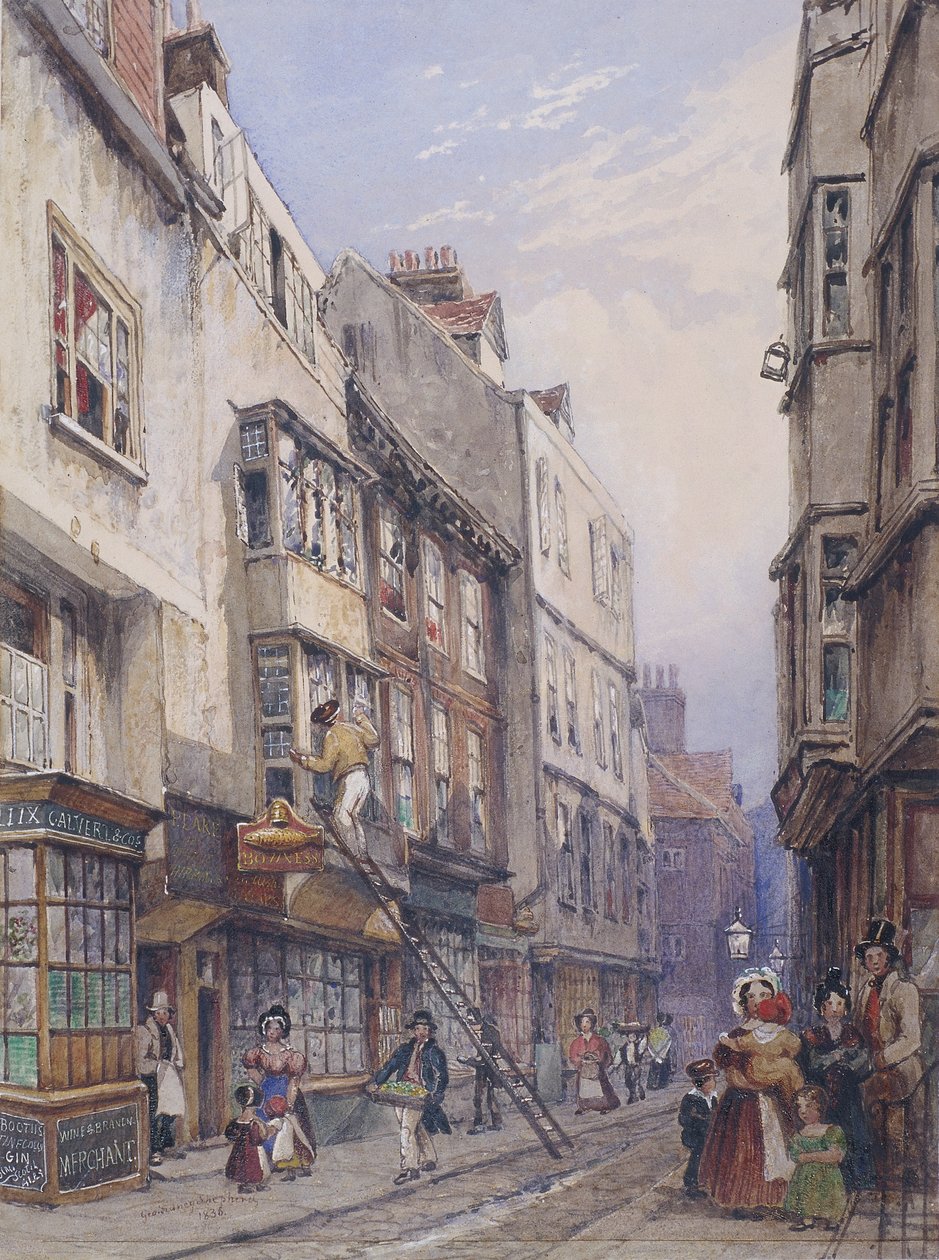 Bell Yard near Chancery Lane, London, 1835 by George Sidney Shepherd