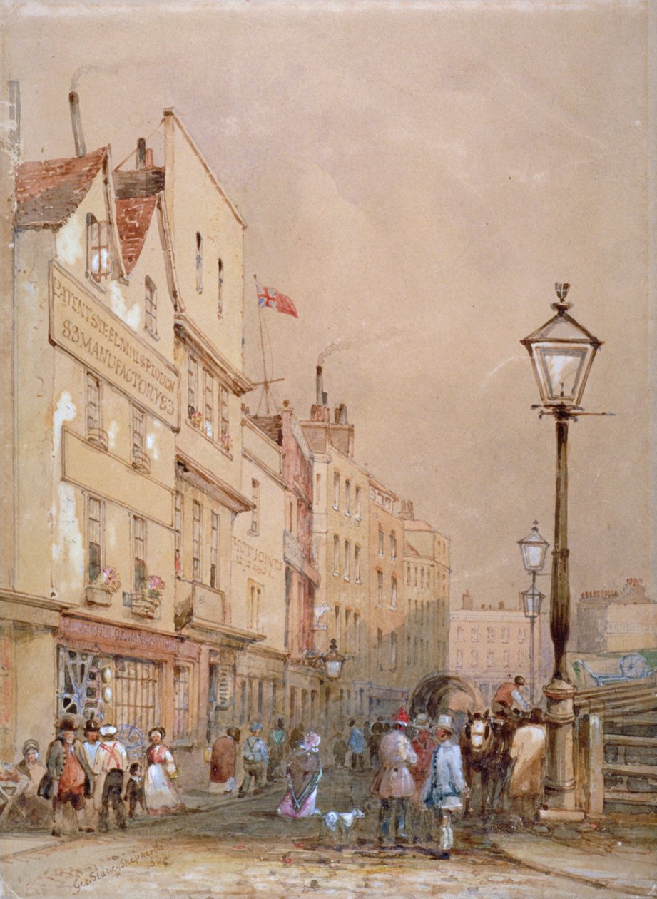 View of Smithfield Market, City of London by George Sidney Shepherd