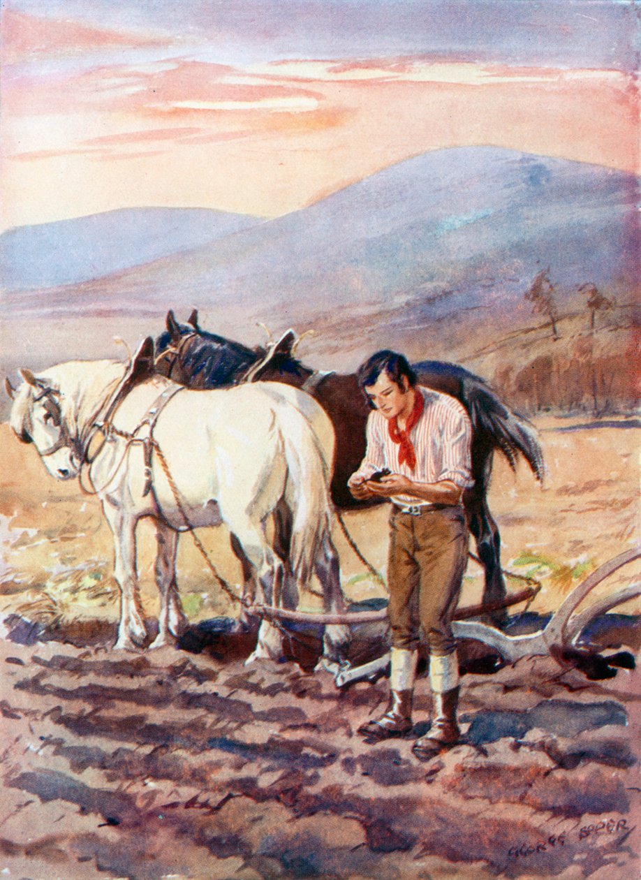 Robert Burns at the Plough by George Soper