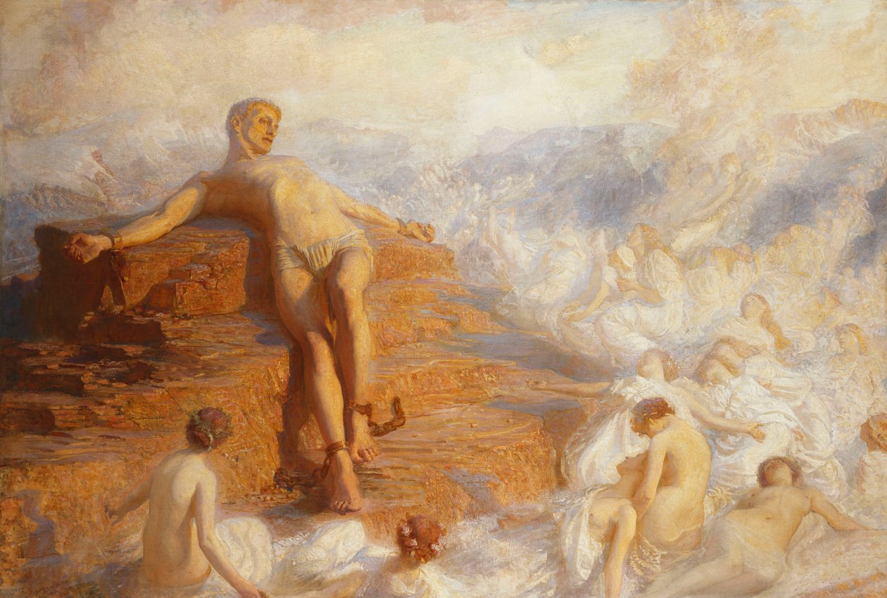 Prometheus Consoled by the Spirits of the Earth 