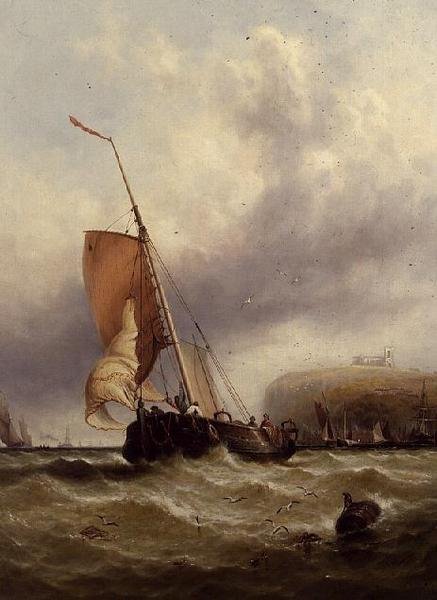 Fishing Boat in Rough Sea by George Stainton