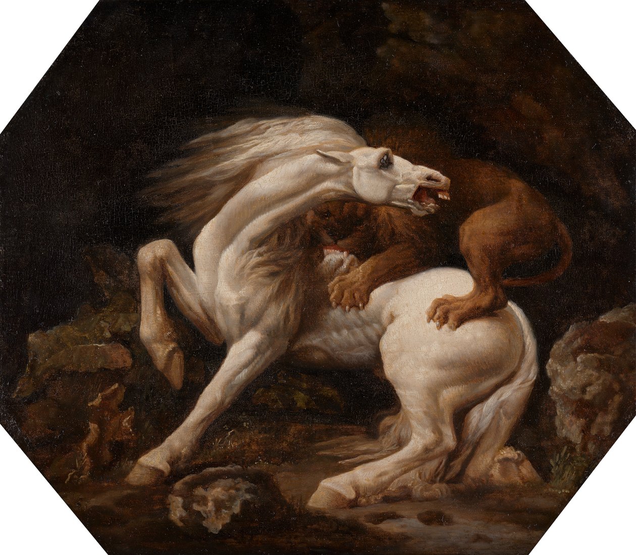 Horse Attacked by a Lion by George Stubbs