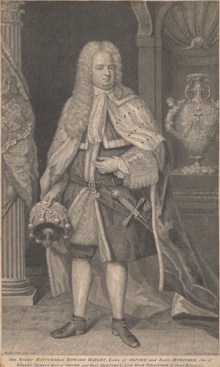 Edward Harley, 2nd Earl of Oxford and Earl of Mortimer by George Vertue