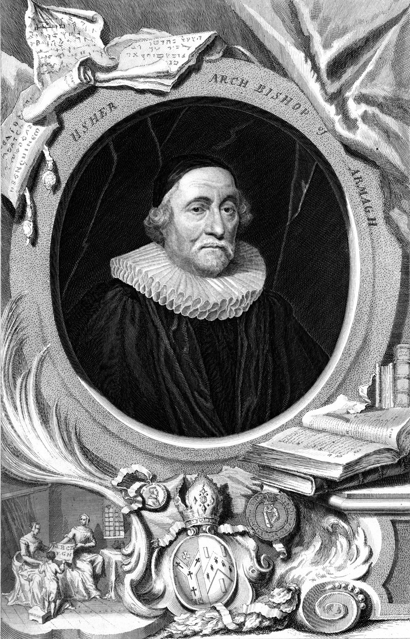 James Ussher, 17th Century English Clergyman and Archbishop of Armagh by George Vertue