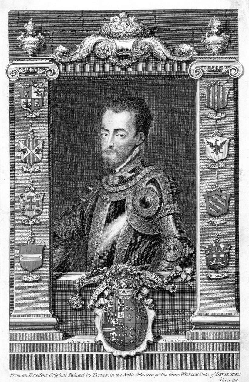Philip II, King of Spain by George Vertue
