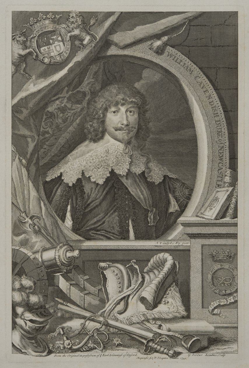 Portrait of William Cavendish, 1st Duke of Newcastle by George Vertue