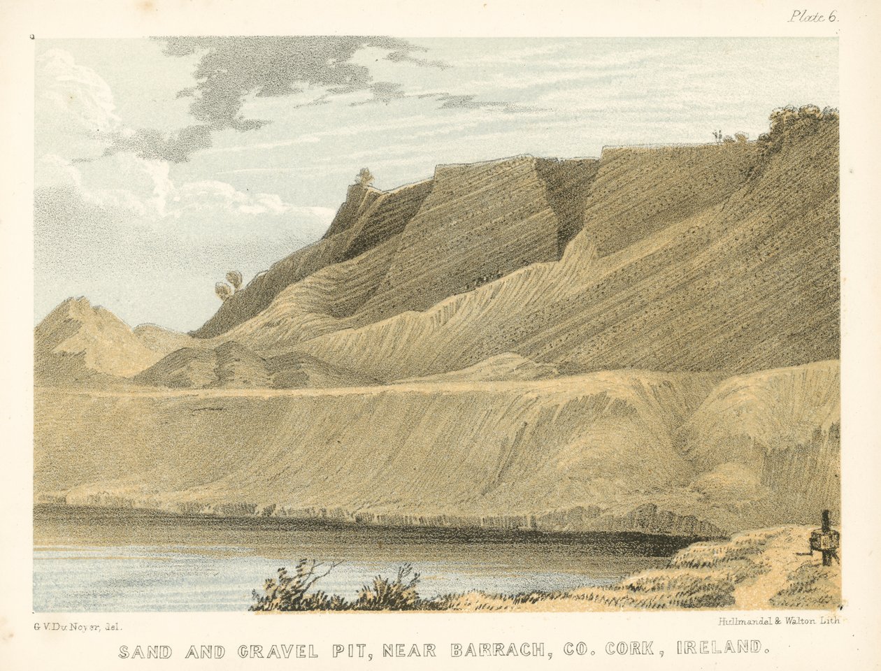 Sand and Gravel Pit, Near Barrach, Co Cork, Ireland by George Victor Du Noyer