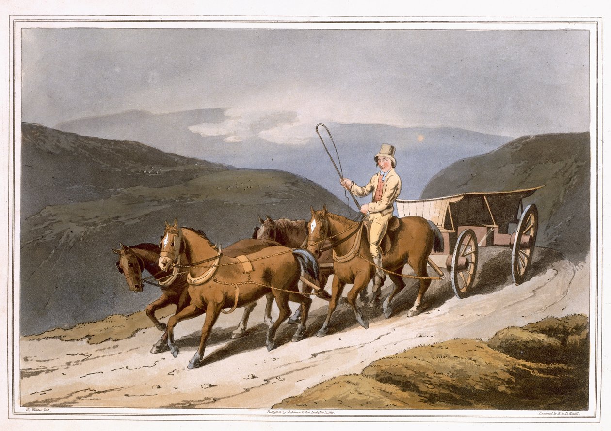 The East Riding or Wolds Wagon, engraved by Robert Havell the Elder, published 1814 by Robinson and Son, Leeds by George Walker