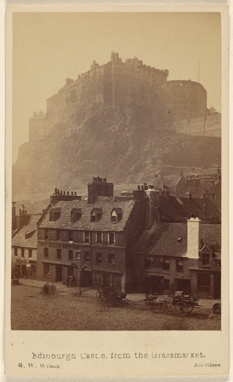 Edinburgh Castle from the Grassmarket by George Washington Wilson