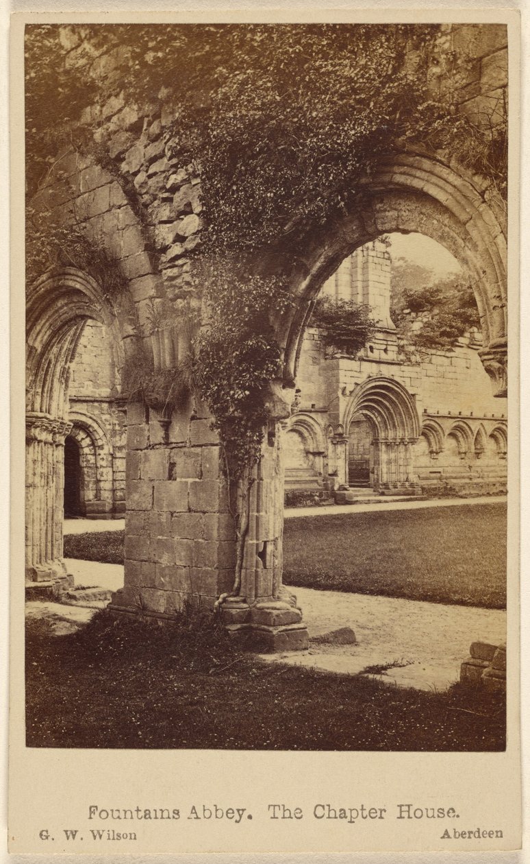 Fountains Abbey. The Chapter House by George Washington Wilson