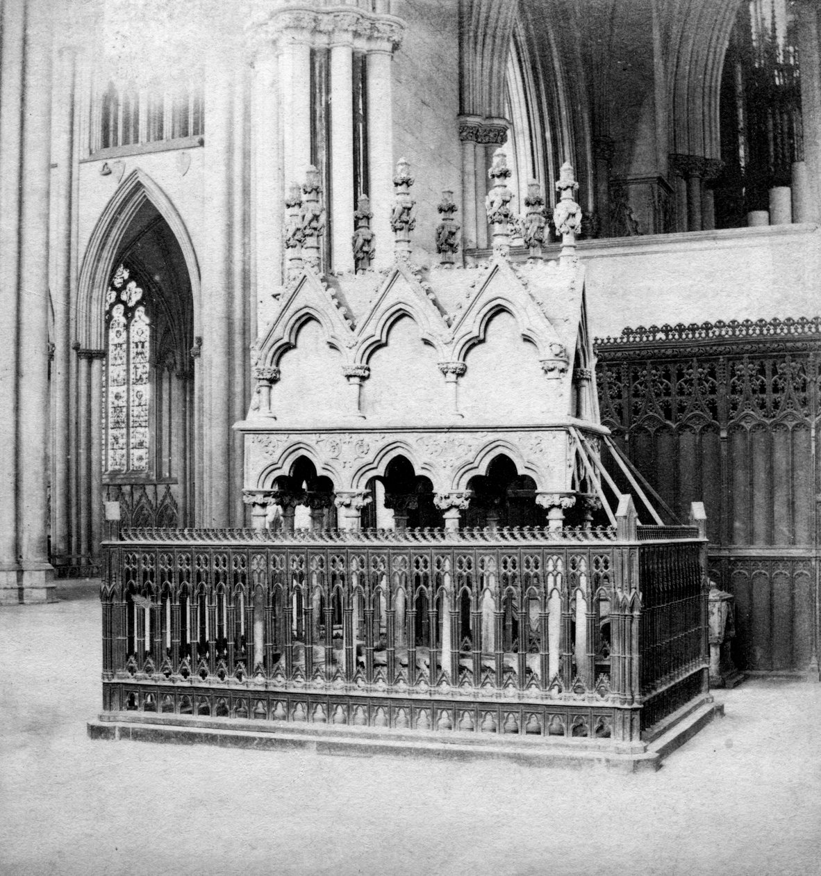 Monument of Walter de Grey, York Minster, York, North Yorkshire, early 20th century by George Washington Wilson